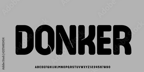 Fotografija Cartoon audacious , playful letters, bold  graffiti font for kid toy logo, youthful lettering, joyful headlines, and comic book typography