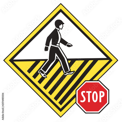 warning sign on a white background