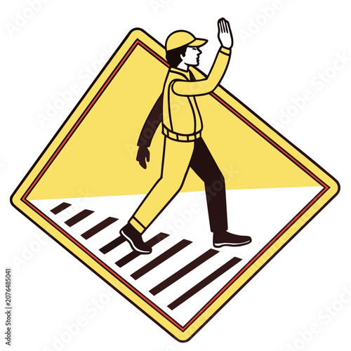 warning sign on a white background