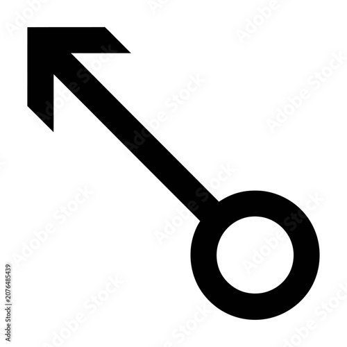 Minimalist male gender symbol vector icon background for graphic design