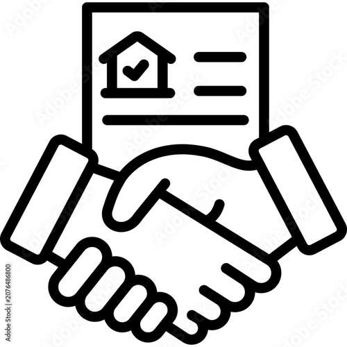 realtor icon illustration design with outline