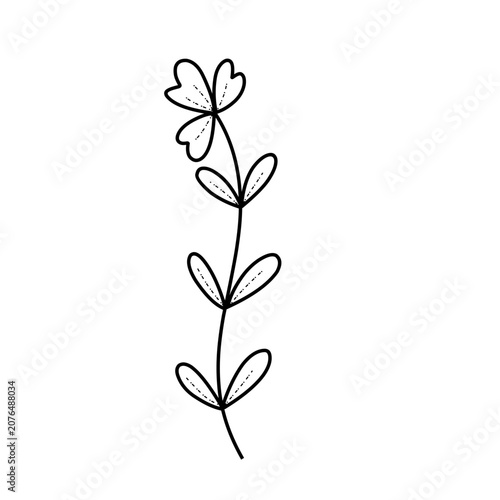 Hand Drawn Line Art Flower 