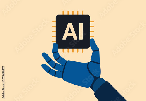 Φωτογραφία Generative AI artificial intelligence to generate output or answer question in a