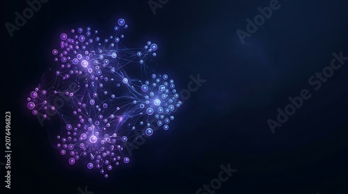 Abstract glowing neural network or data connection visualization