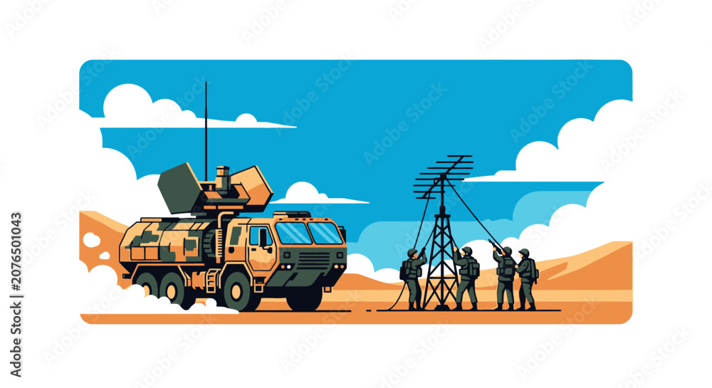 Fototapeta premium Desert Emergency Response Team Vehicle.