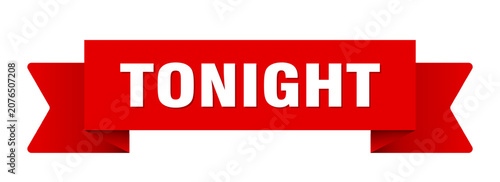 tonight ribbon isolated on transparent background. tonight ribbon