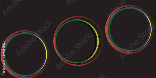 Foto Gradient neon circle frame set