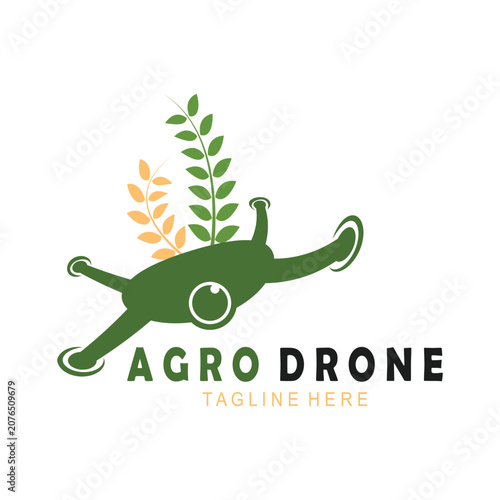фотографія Illustration graphic vector of a drone spray technology logo design template