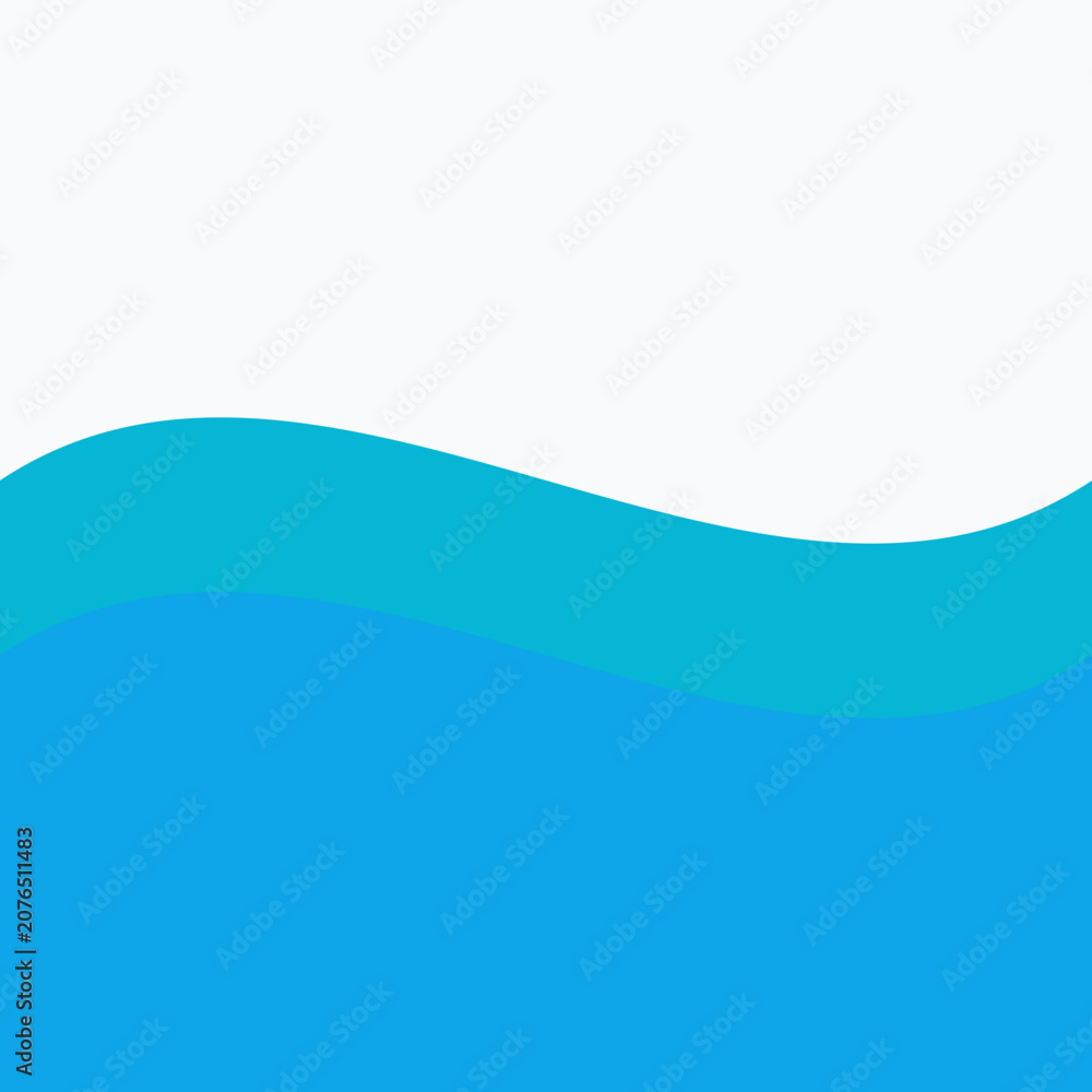 Fototapeta premium Abstract Layered Waves in Blue and White with Fluid Motion