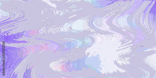 Fotografie Iridescent wave pattern with flowing lines and pastel coloration