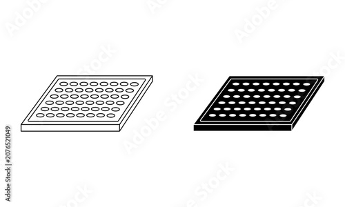 laboratory microplate or well plate for scientific research and testing icon vector