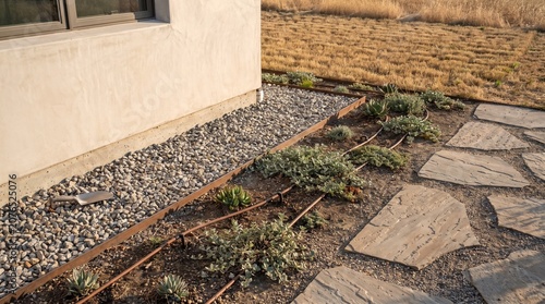 Defensible Space Detail With Gravel Border And Fire Resistant Planting