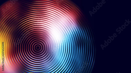 Colorful ripple circle with abstract optical loop background