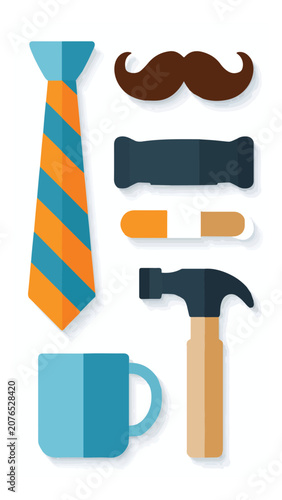Flat Design Tools and Accessories for Barista and Craftsmen
