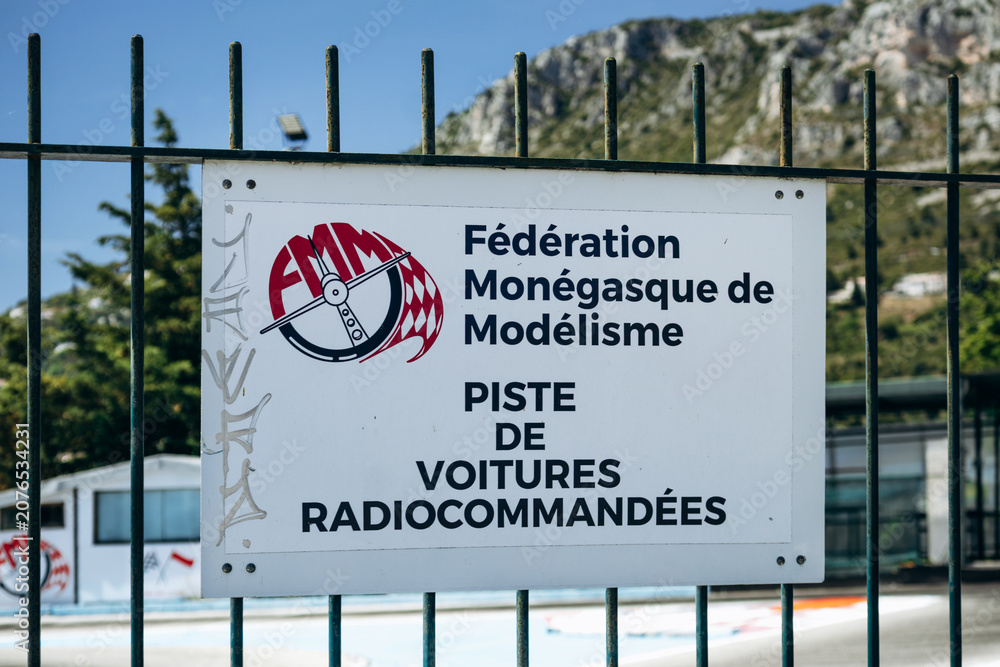 Obraz premium Cap d Ail, France - June 6, 2026: Federation Monegasque de Modelisme radio controlled car track near Monaco
