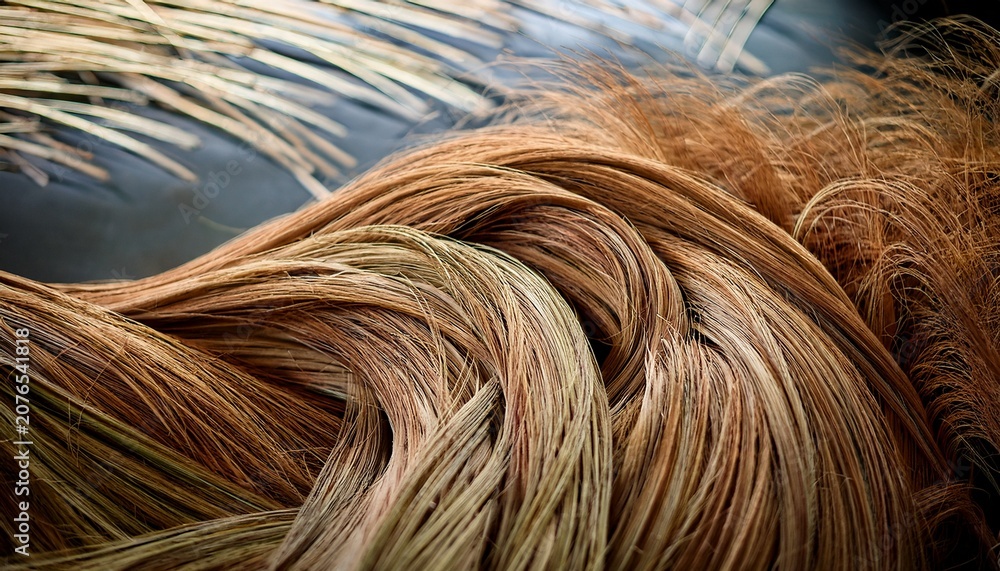 Fototapeta premium wave of sweet grass woven into traditional braids used in crafts and for its pleasant fragrance