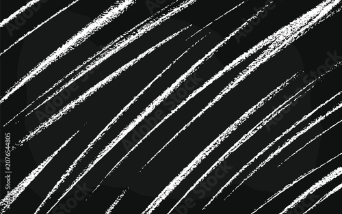 Quadro su tela Dynamic abstract dark grunge background with textured white diagonal lines creating a gritty mood for urban art design