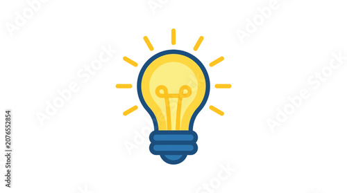 Stylized glowing light bulb icon representing creative ideas and innovation.