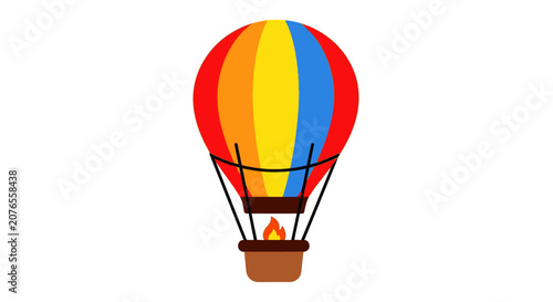 Colorful Hot Air Balloon Illustration.