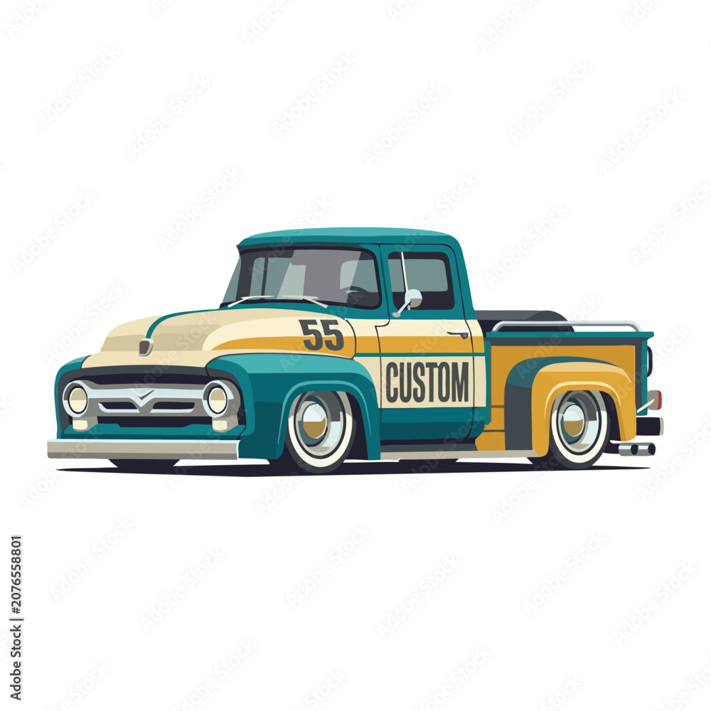 Obraz premium Vintage Custom Pickup Truck