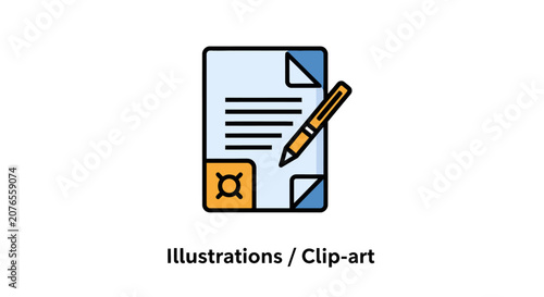 Colorful illustration of a pencil.