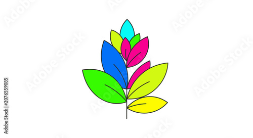 Colorful illustration of a plant.