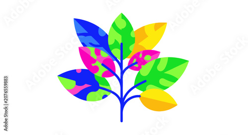 Colorful illustration of a plant.