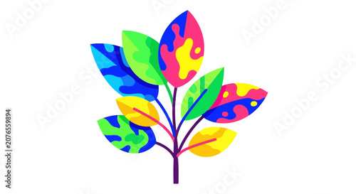 Colorful illustration of a plant.