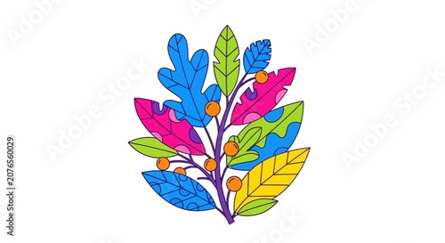 Colorful illustration of a plant.