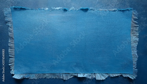A Textured Blue Canvas With Frayed Edges And Subtle Color Variations Inviting A Creative Expression