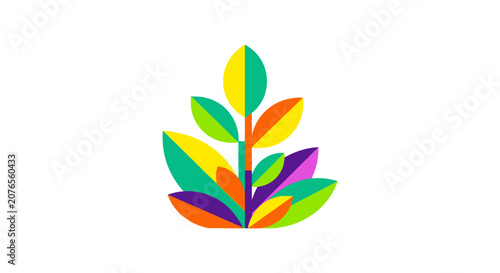 Colorful illustration of a plant.