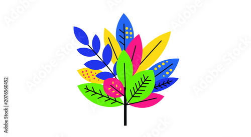 Colorful illustration of a plant.