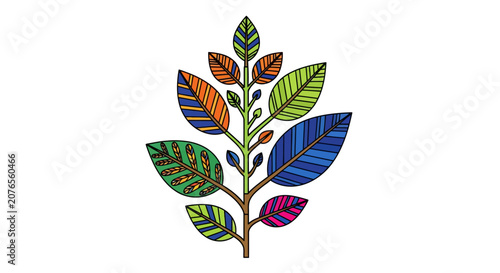 Colorful illustration of a plant.
