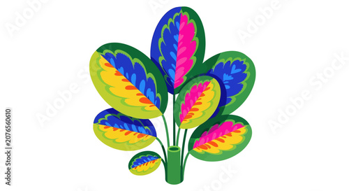 Colorful illustration of a plant.