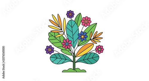 Colorful illustration of a tree.