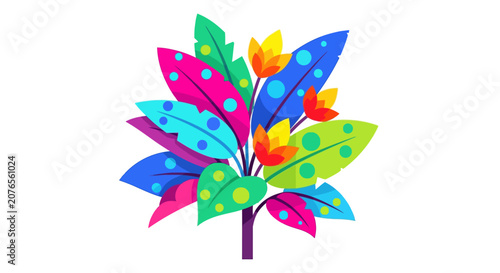 Colorful illustration of a tree.