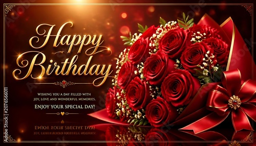 Happy Birthday wishing card with premium design 