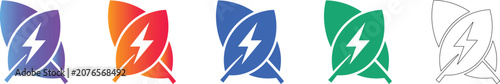 Eco Friendly Energy Leaf Icons
