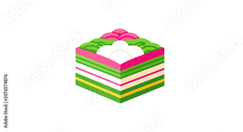 Colorful Stacked Foam Puzzle Pieces.