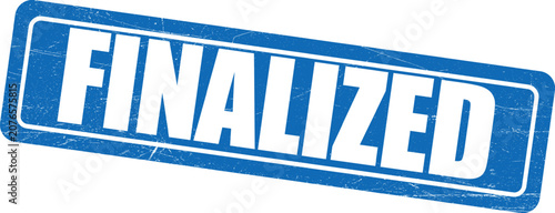 Obraz na płótnie A vibrant blue rectangular grunge stamp proudly bearing the bold uppercase text