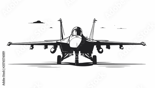 Canvas-taulu Military Fighter Jet Aircraft Plane.