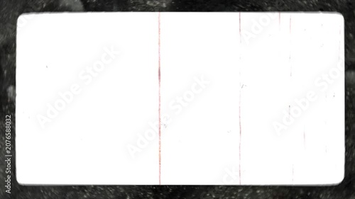 Vintage Super 8 mm Film Frame Overlay with Scratches Dust and Grain Texture Loopable Background.