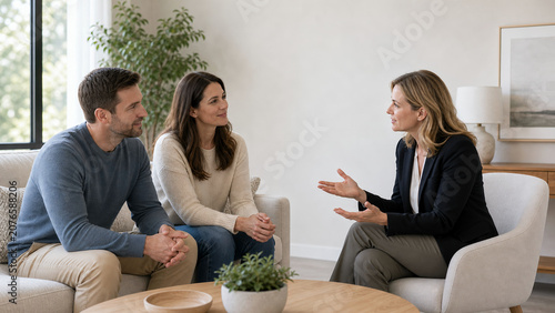 Clients Consulting Realtor After Home Viewing