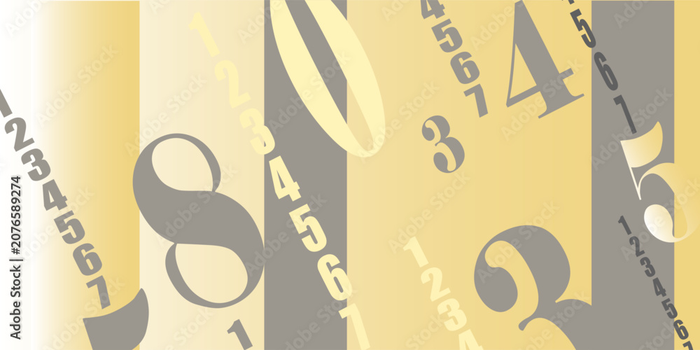 Naklejka premium Creative and modern background with numbers.