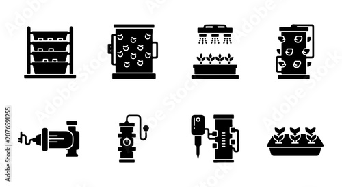 Canvastavla Hydroponic Systems Icons, Vertical Farming Equipment, Aeroponic Grow Racks, Smar