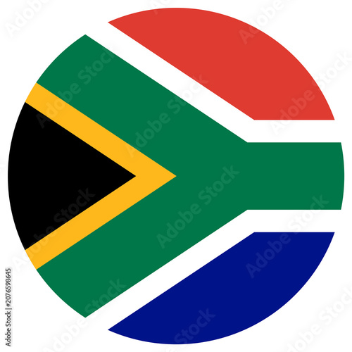 South Africa flag button round circle png