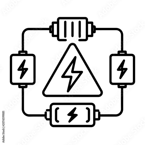 High Voltage System Active icon design