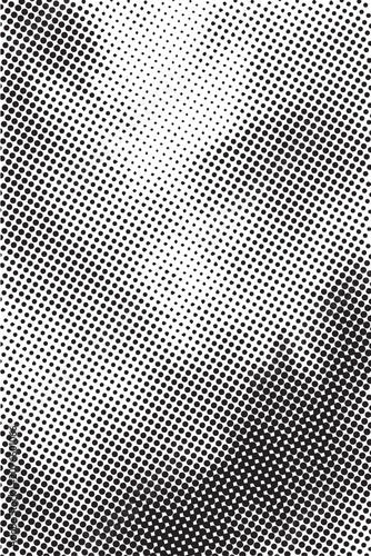 Abstract wavy black and white halftone dots pattern background for creative comic design.