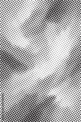 Abstract wavy black and white halftone dots pattern background for creative comic design.