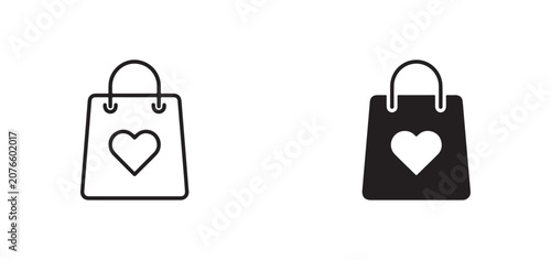 Shopping bags with hearts on them  shopping bags with heart symbols  heart shaped shopping bags